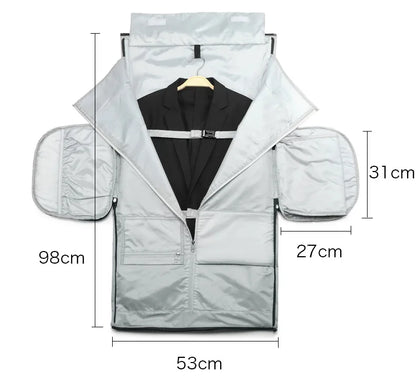 OZUKO Garment Bag Multifunction Men Suit Storage Large Capacity Luggage Handbag Male Waterproof Travel Duffel Bag Shoes Pocket