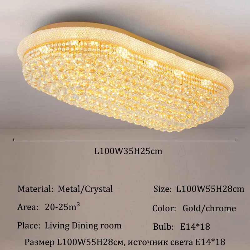 Luxury Crystal Led Ceiling Lights for Living Room Modern Ceiling Chandelier Dining Room Chandeliers Lighting Lamps Ceilings Lamp