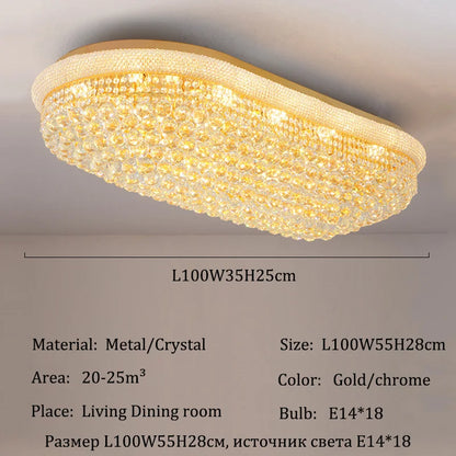 Luxury Crystal Led Ceiling Lights for Living Room Modern Ceiling Chandelier Dining Room Chandeliers Lighting Lamps Ceilings Lamp