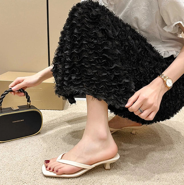 Female Summer Sexy Heels Fashion Sandals Slides Ladies Shoes Flip Flops Luxury High Heels Slippers Shoes Women Pumps