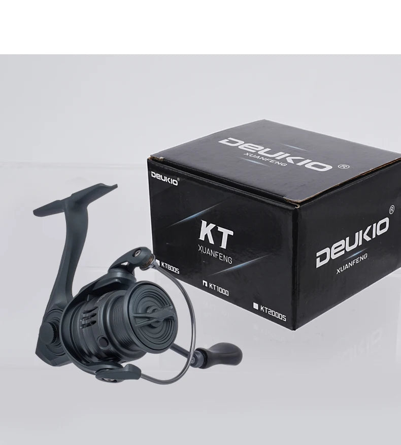 DEUKIO Lightweight Spinning Reel Fishing Reel Gear Ratio 5.2:1 Powerful Spinning Fishing Reels for Freshwater Saltwater