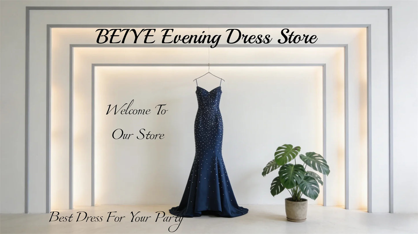 BEIYE Vintage Green Satin Long Sleeves Sheath Women's Formal Evening Gowns 2026 O-Neck Prom Dress Pleat Party Gown Customized