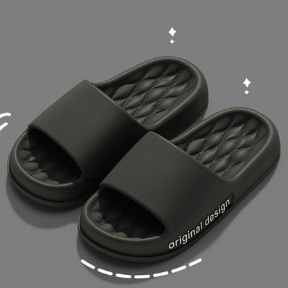 Smile Pop Men Slippers House Shower Bathroom Shoes EVA Beach Slides Fashion Soft Cloud Slippers Summer Men Antiskid Sandals