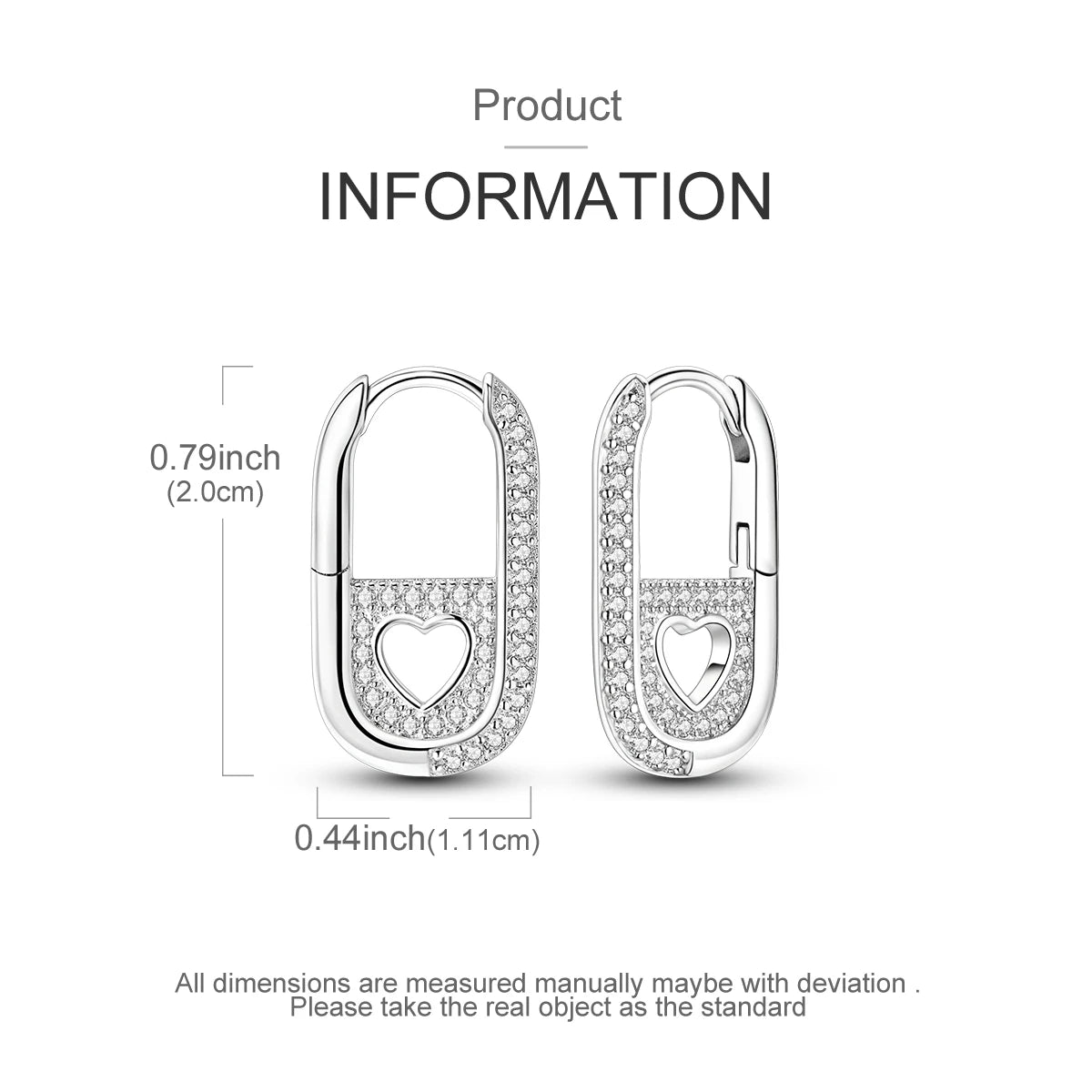 925 Sterling Silver Original Hoop Earring For Woman Luxury  Pendientes Wedding Jewelry Gift