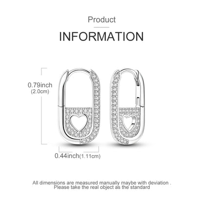 925 Sterling Silver Original Hoop Earring For Woman Luxury  Pendientes Wedding Jewelry Gift