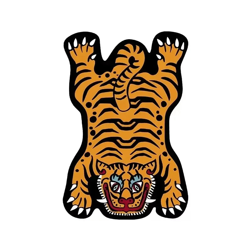VIKAMA Cartoon Tiger Carpet - Durable and Easy to Clean Home Decor Living Room Sofa Coffee Table Rug Bedside Rug for Bedroom