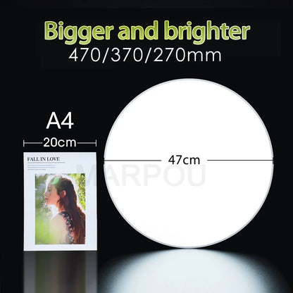 MARPOU Smart Ceiling Lamp LED Lamp for Bedroom Large Ceiling Lamps LED Lights with Remote Control Dimmable LED Lights for Room