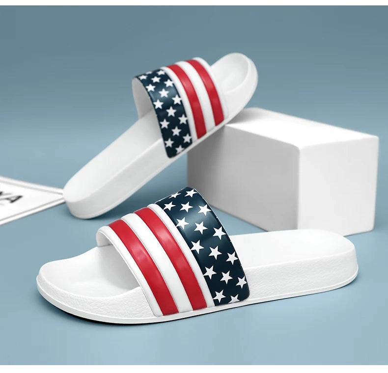 Plus Size Men Indoor Home Slippers Male Soft Comfortable Bath Slipper Men's EVA Flat Thick Platform Outdoor Beach Sandals Summer