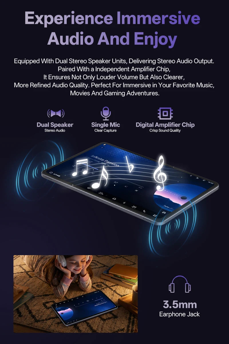 SVITOO Tablet 2026 Android 16 12 Inch 2000 x 1200 2K Display IPS Large Screen Unisoc T7250 Octa-Core Processor 6GB Physical RAM + 24GB Virtual RAM 128GB ROM 1TB Expandable 8800mAh Battery 2.4GHz 5GHz Dual Band WiFi 5 Bluetoot
