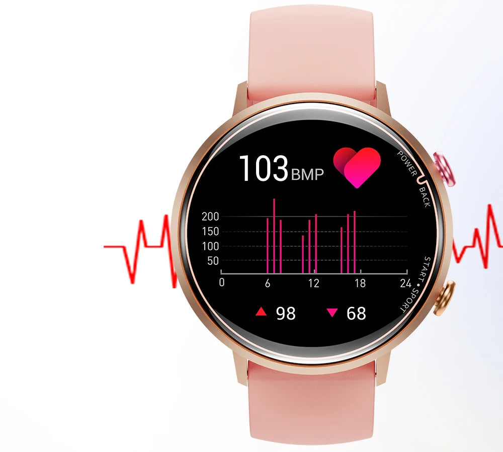 Big Price! Women's Smartwatch 50M Waterproof for Swimming Blood Pressure Sleep Heart Monitoring Diverse Sports Tracking