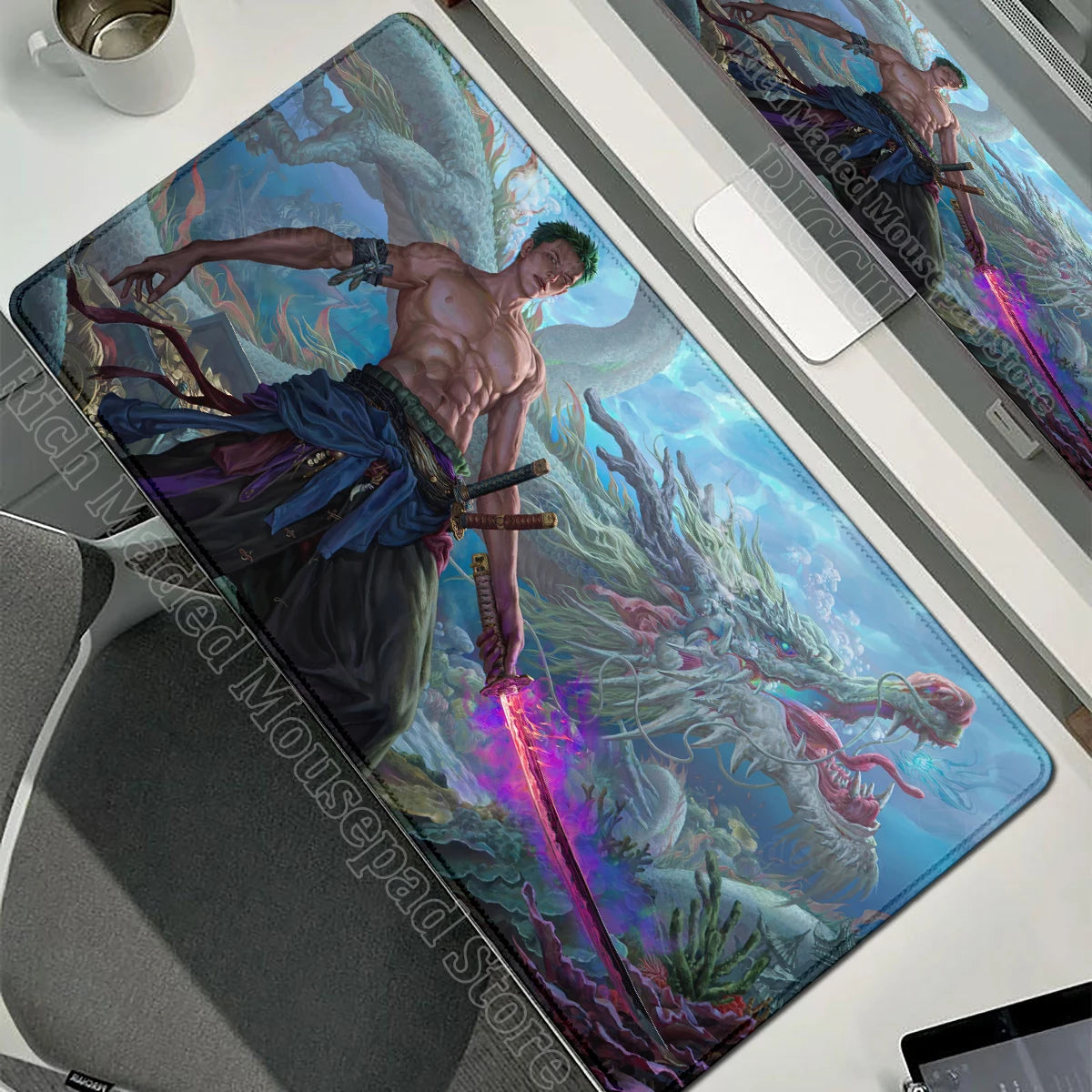 Anime Gamer Keyboard MouseMats One P-Piece Gaming Mouse Pad XXL Speed Rubber Cartoon Big Computer Desk Mat PC E-Sports Mousepad