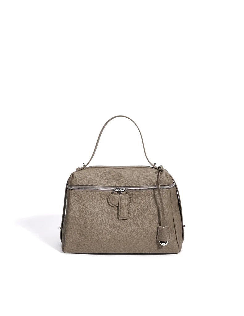 First Layer Cow Leather 33cm Tote Bag Fashionable Women's Bag New Design Large Capacity Soft Portable Shoulder Crossbody Bag