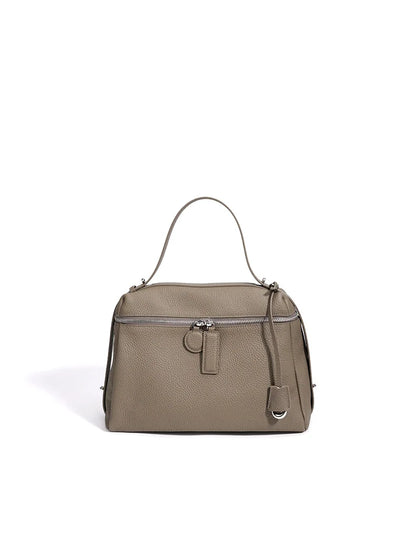 First Layer Cow Leather 33cm Tote Bag Fashionable Women's Bag New Design Large Capacity Soft Portable Shoulder Crossbody Bag
