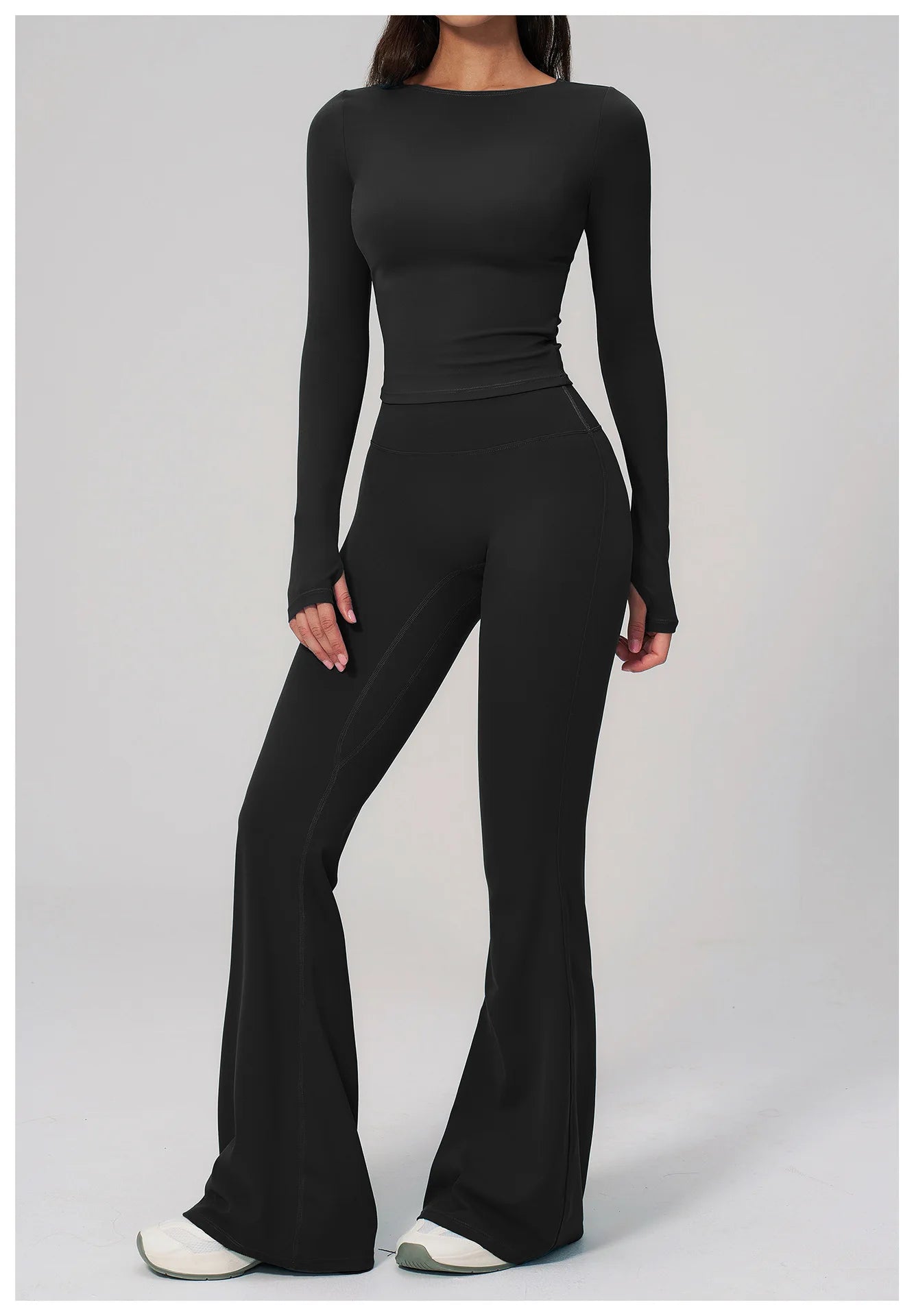 Yoga Set 2PCS Women Tracksuit Sportswear Workout Clothes Athletic Wear Gym Clothing Legging Fitness Top Long Sleeve Sports Suits