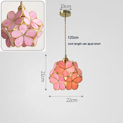 Modern Glass Pendant Lights for Restaurant Cafe Decoration Hanging Lamp Ceiling Chandeliers Nordic Flower Lighting Hotel Decor