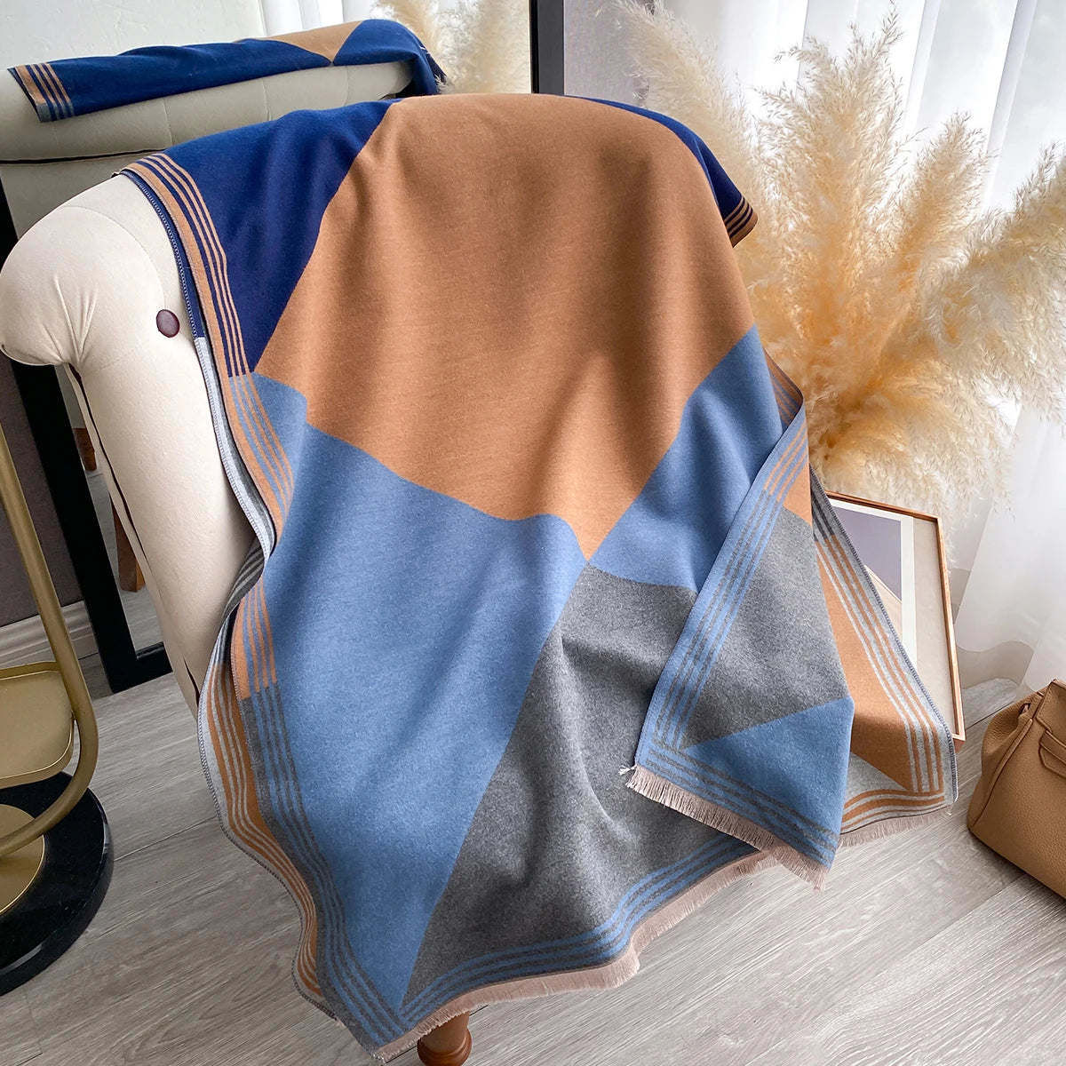2025 Luxury Winter Cashmere Scarf Women New Design Warm Pashmina Blanket Poncho Scarves Female Print Shawl Thick Foulard Bufanda