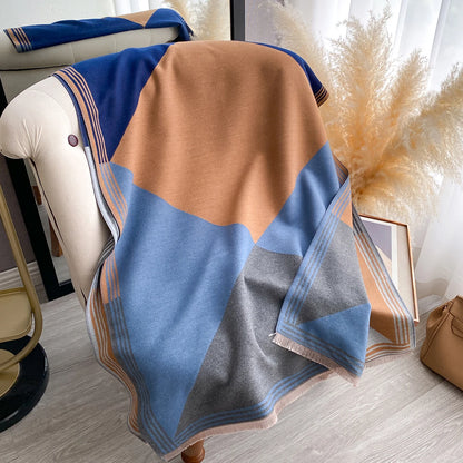 2025 Luxury Winter Cashmere Scarf Women New Design Warm Pashmina Blanket Poncho Scarves Female Print Shawl Thick Foulard Bufanda