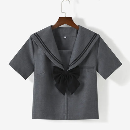 Student JK Uniform Women's High School Korean Chinese School Uniforms Navy Sailor Outfit Short Sleeve Suit Japan Seifuku Girl