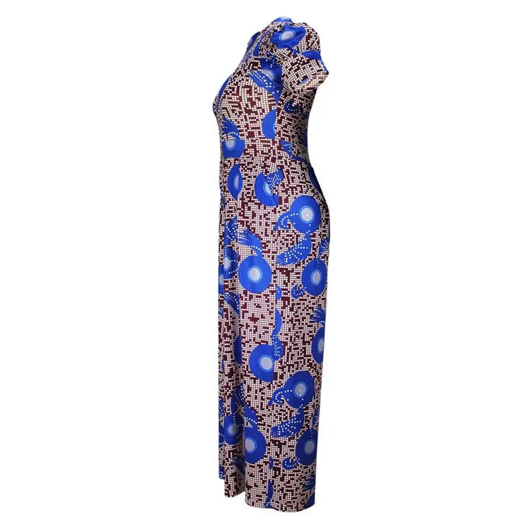 Loose Women's 2025 Summer Wide Leg Pants Letter Printed Short Sleeves Bubble Sleeves Large Size Jumpsuit