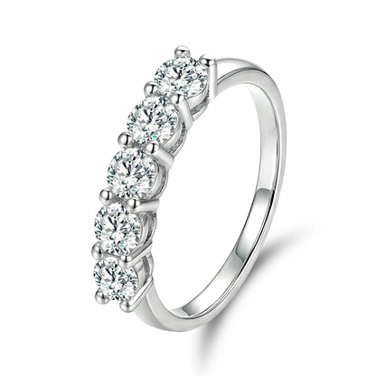 925 Sterling Silver Fashion Gorgeous Shiny Round Zircon Ring For Women Engagement Wedding Party Luxury High Quality Fine Jewelry