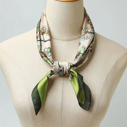 2026 Designer Women Chiffon Foulard Bandana Scarf 70cm Shawl Kerchief Square Headscarf Scarves Head Wraps Scarves Female Scarf