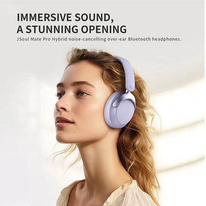 Hybrid ANC Over-Ear Bluetooth Headphones, Spatial Audio 3D Surround Sound Low Latency Gaming Headset with 70H Playback, Mics Noise Canceling Wireless Headphones with Touch Control & Hearing Protection