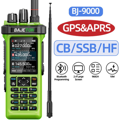 BAJETON BJ-9000 Walkie Talkie Bluetooth Programming GPS APRS 10W CB/SSB/HF Wireless Copy Frequency For RT-950PRO RT-950 Radio