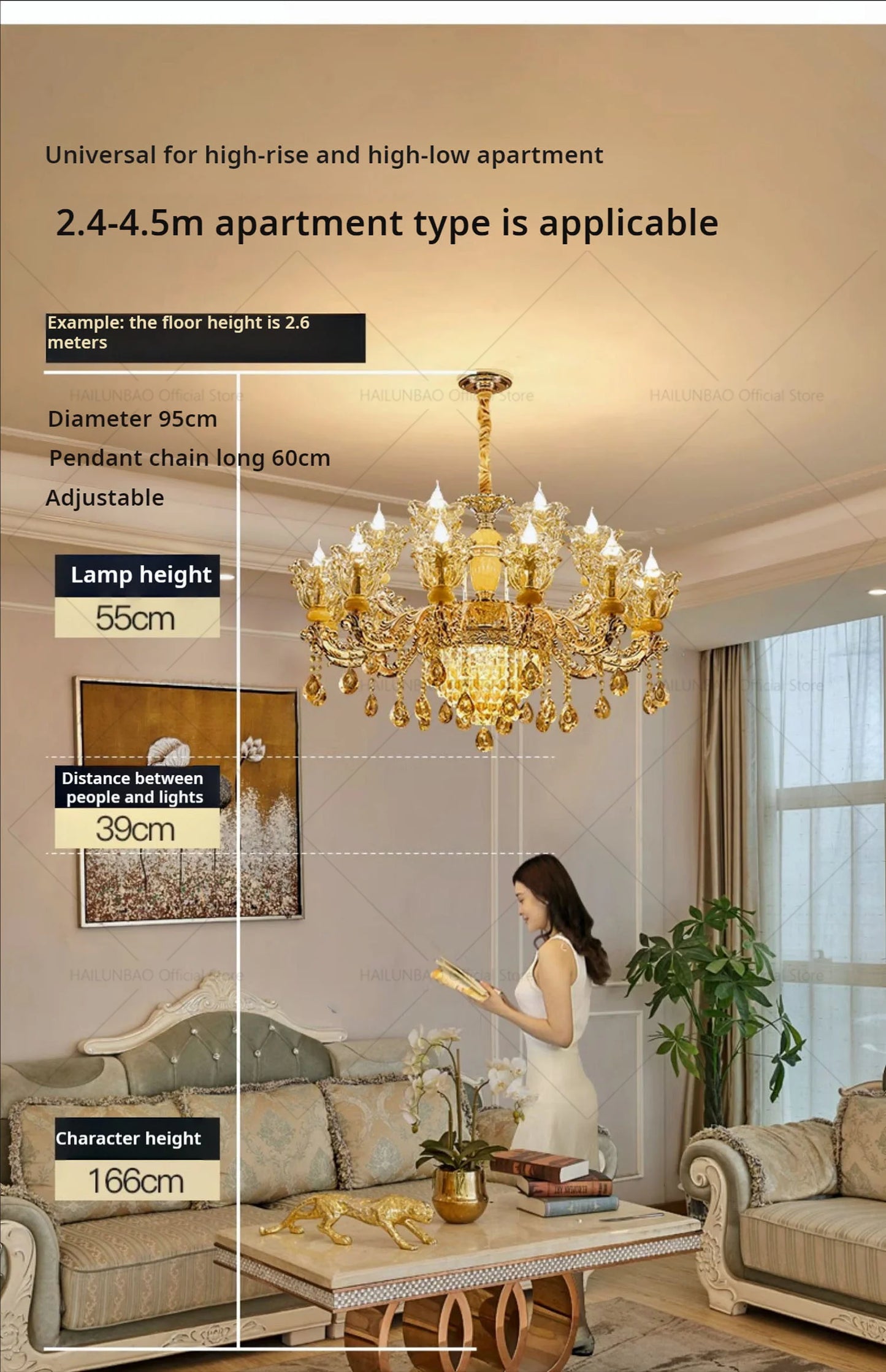 Postmodern Chandelier Living Room Lights European Dining Room Bedroom Home Master Luxury Atmospheric Lamps Villa Crystal Lamps
