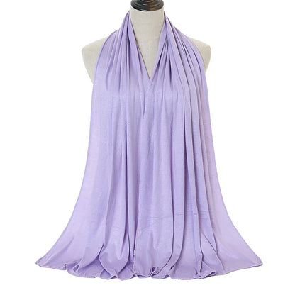 Premium Modal Cotton Jersey Hijab Scarf Long Muslim Shawl Plain Soft Turban Tie Head Wraps For Women Africa Headband 170x60cm