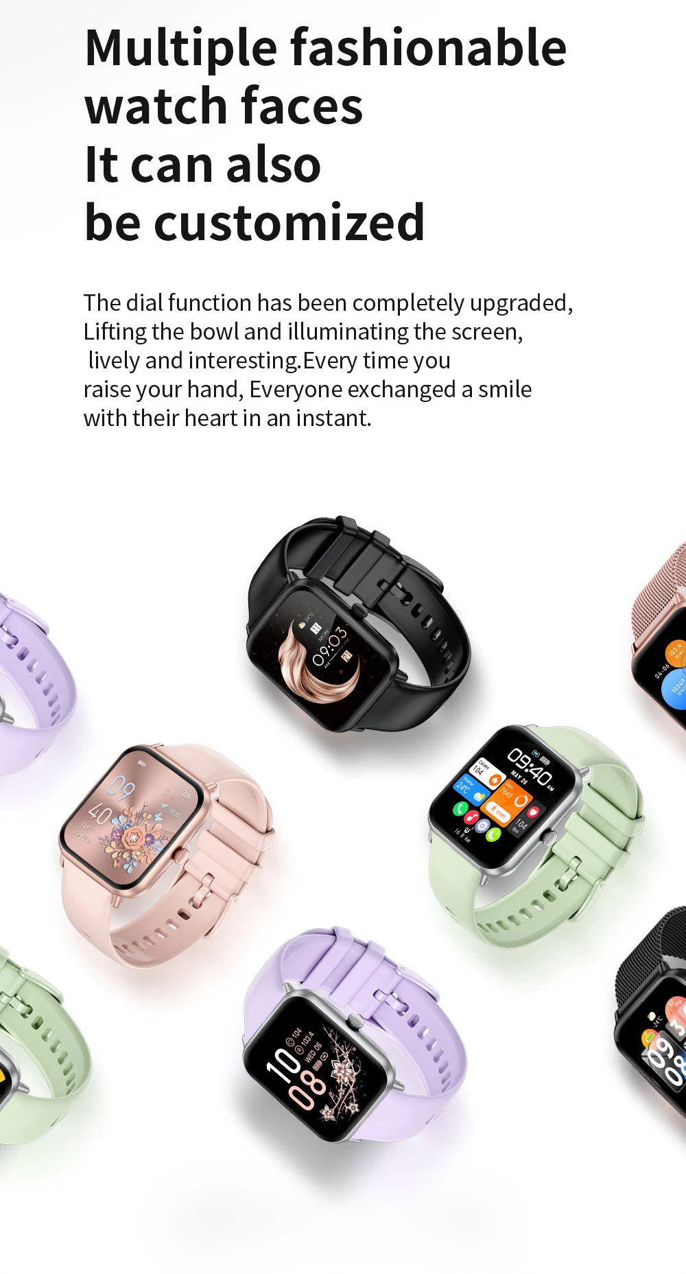 LIGE Fashion 1.83" HD Screen Smart Watch Women Bluetooth Call IP68 Waterproof Ladies Watches Daily Health Monitor Smartwatch New