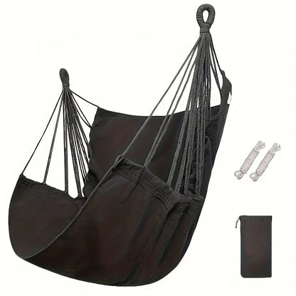 1pc Hanging Hammock Chair with Storage Bag for Outdoor Patio, Balcony, Porch, Indoor Bedroom, Comfortable Swing Seat