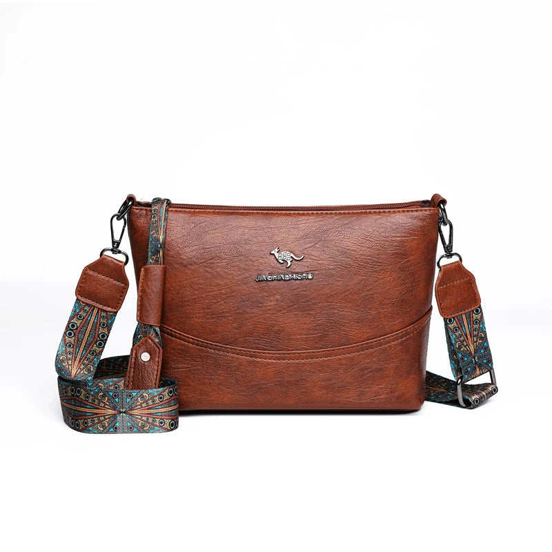 Solid Color Luxury Designer High Quality Leather Women's Handbag Purses Multifunctional Ladies Shoulder Messenger Bags Sac Femme