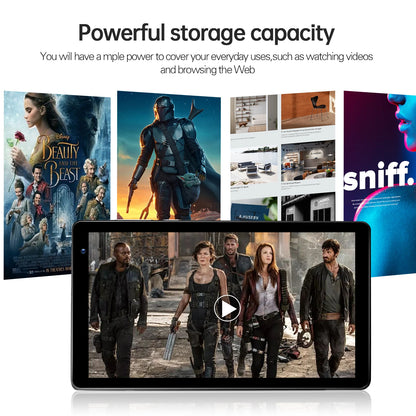 PRITOM 7 Inch Tablet PC 32 GB Android 13 with Quad Core Processor HD IPS Display Dual Camera WiFi with PU Protective Case