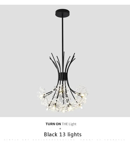 Ceiling Led Chandelier Modern Crystal Lamp Lustre Living Room Hanging Light Fixtures Kitchen Bedroom Home Decoration Black