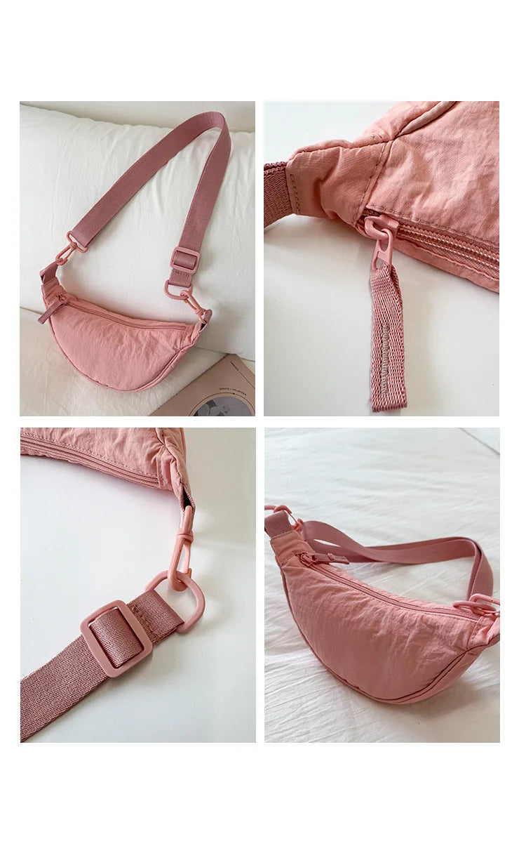 New Mini Women's Nylon Shoulder Bag Casual Sports Female Hobos Crossbody Bags Fashion Female Fanny Pack Purse Handbags