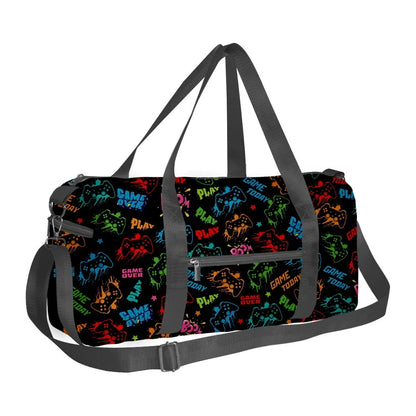 Popular Youthful game controller 3D Print Barrel Shape Crossbody Outdoor Sports Bags Gym Yoga Bag Large Capacity Travel Bags