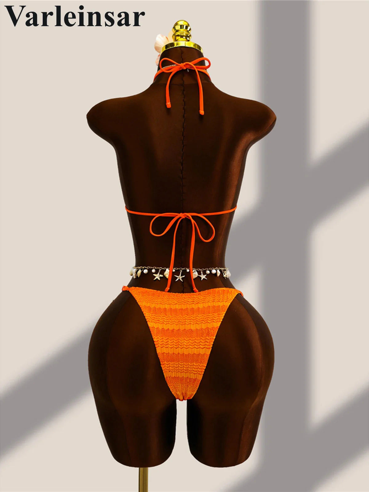 4PCS With Cover Up Skirt Gradient Bikini Women Swimwear Female Swimsuit Four-Pieces Bikini Set Bather Bathing Suit Swim V8303