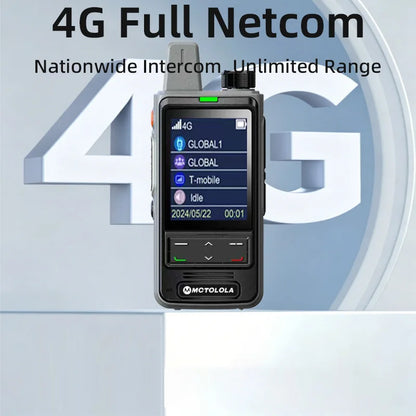 MOTOLOLA 4G Lifetime Free SIM Card Handheld Radio 2.4-inch Large Screen Remote 5000km Bidirectional Wireless Communication Equip