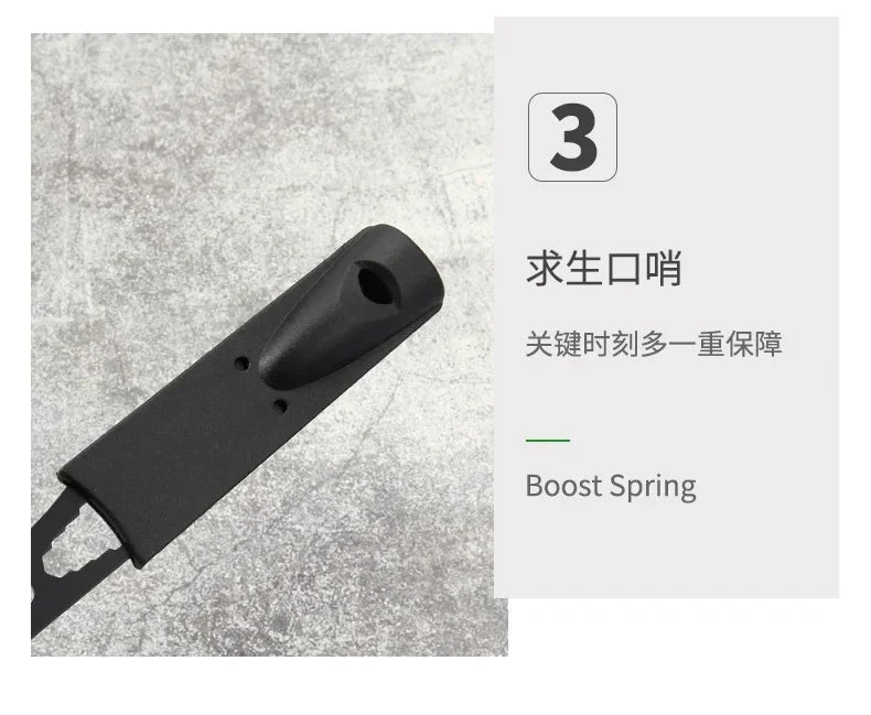 Portable Multifunctional Stainless Steel Camping Tool Set,Outdoor Tableware Kit With Spoon Fork AndWhistleForHiking PicnicTravel