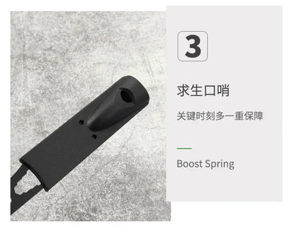 Portable Multifunctional Stainless Steel Camping Tool Set,Outdoor Tableware Kit With Spoon Fork AndWhistleForHiking PicnicTravel
