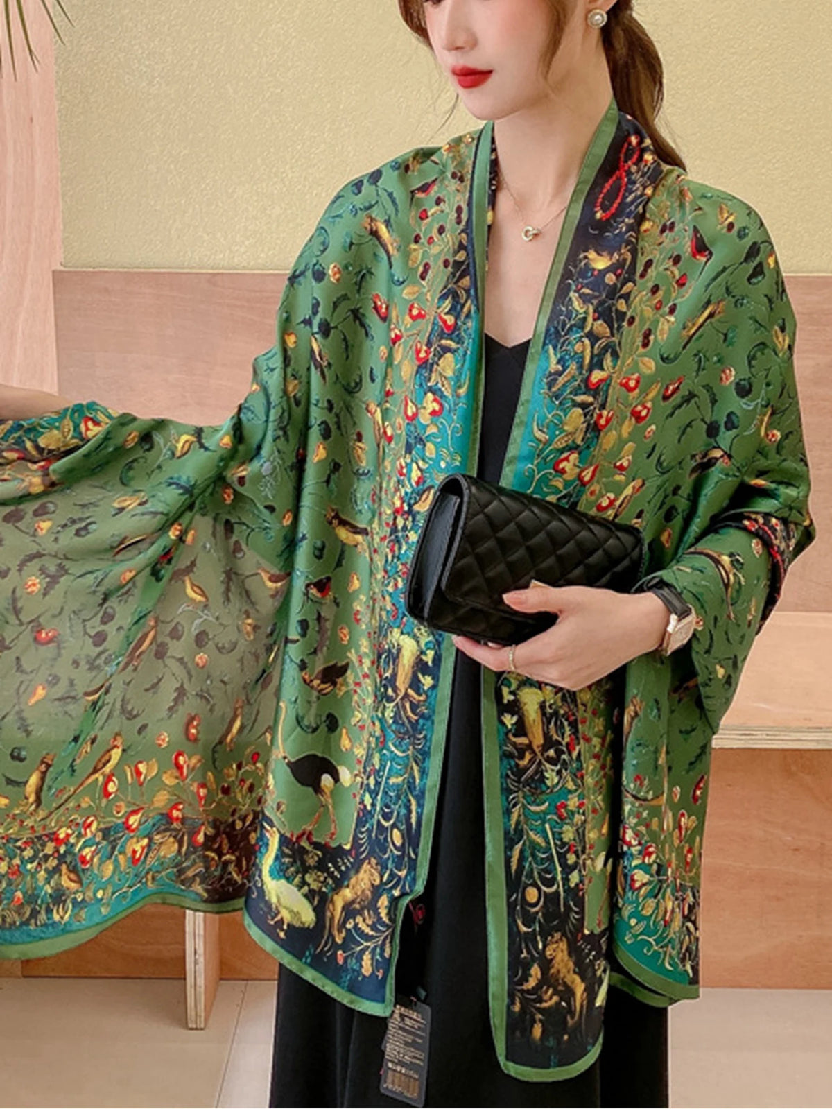Beach Scarf Women Luxury Designer Tree Print Shawls Travel Long Foulard Female Sun Protection Wraps New YD0861