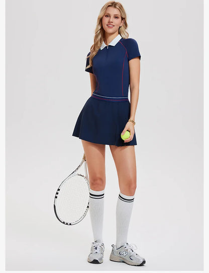 WESTSHAN EU US Size Women A-Line High-Waisted Safty Shorts Pleated Skirt Pickball Tennis Jogger Badminton Golf Sports Skirt