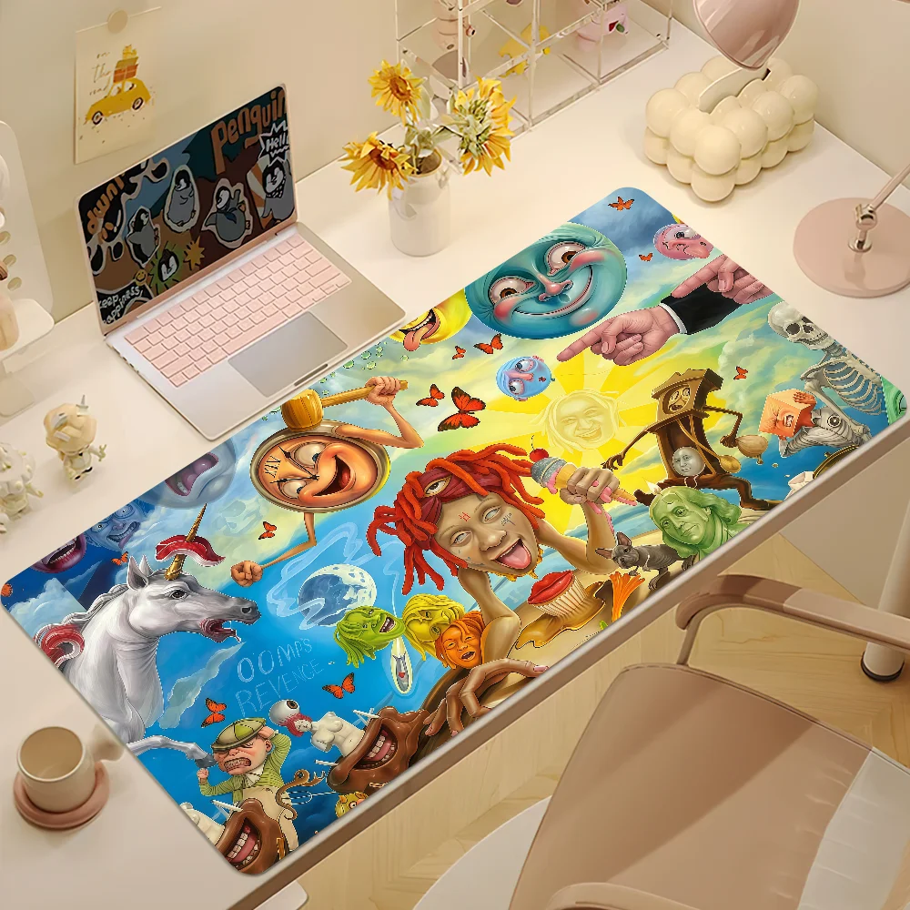 Singer T-Trippie Redd Mouse Pad Large Cute Non-slip Lockedge Desktop Computer Desk Mat Keyboard MousePad Office Gamer Student