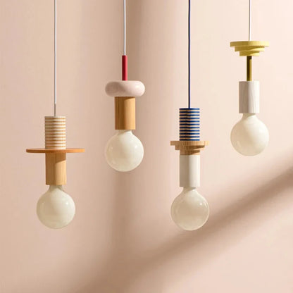 Fast Shipping Nordic Wood LED Pendant Lights Kitchen Home Decor Hanging Lamp Restaurant Ceiling Chandelier Lustre Light Fixture