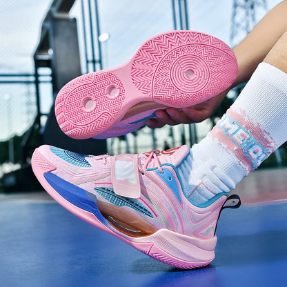 Unisex Basketball Shoes High-quality Mesh Comfort Outdoor Sports Court Basketball Shoes Soft Soled Rebound Sneakers for Men