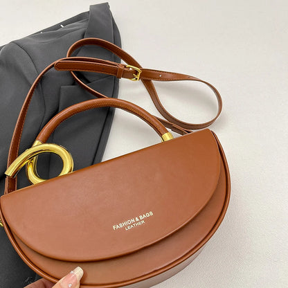 Small Crossbody Bags For Women Designer Semicircle Saddle Bag 8 Colors Pu Leather Handbag Luxury Brand Lady Shoulder Bags