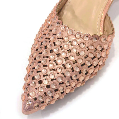 Fashion Summer 2023 Beads Decorated Muffin Bottom Sandals Wear Comfortable And Versatile Elegant Ladies Shoes And Bag Set
