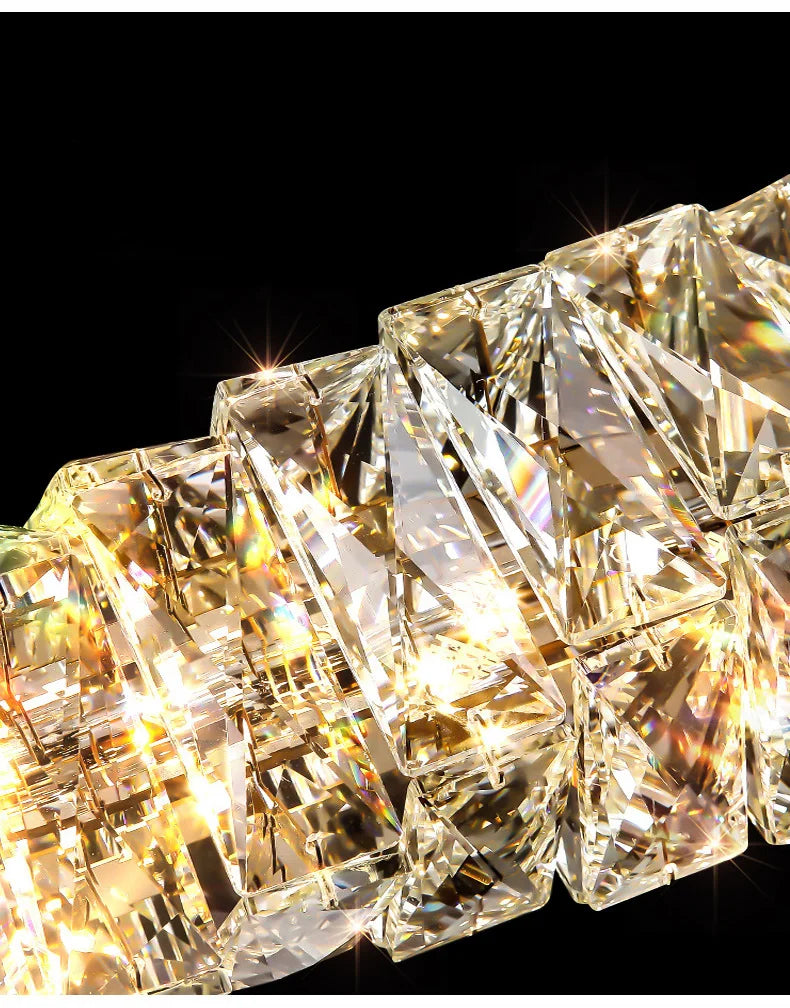 Luxury K9 Crystal Chandelier Dimmable Ceiling LED Pendant Lights Home Living Room Bedroom Indoor Atmosphere Decorative Lighting