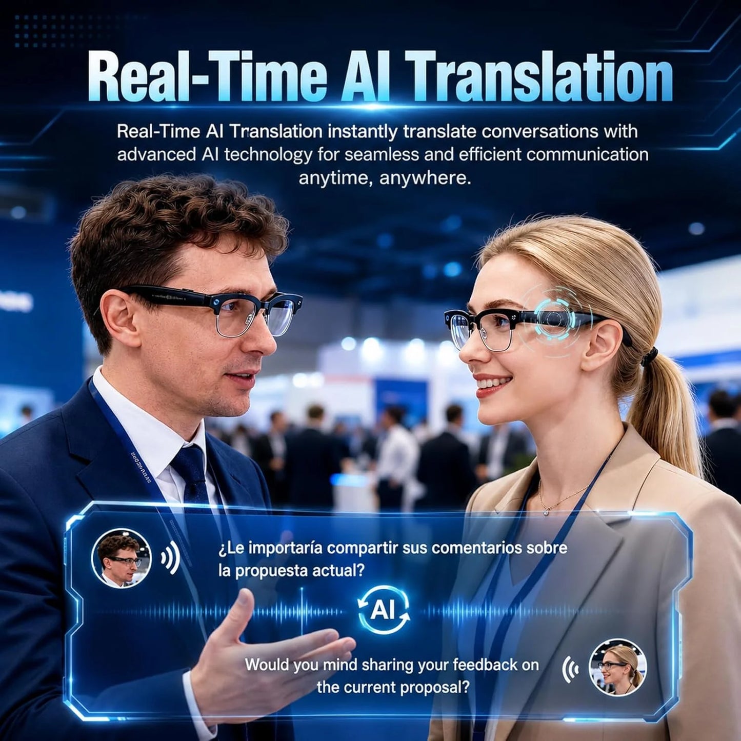2026 New AI Smart Glasses with Camera 4K EIS Anti-Shake Video&Photo Capture Real-Time Translation Recording Glasses Photochromic