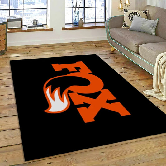 Racing F-FOX Logo 3D Printing Rug Carpet for Living Room Bedroom Decor,Floor Mat Non-slip Decoration for Sofa Doormat Motorcycle